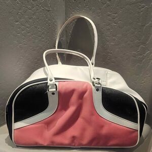 White Pink Black Pet Carrier Bag